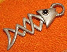 Vintage Abstract Fish Skeleton Keychain Fob