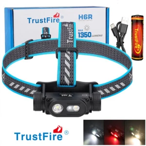 TrustFire 1350 Lúmenes Recargable LED Faro Impermeable Luz Roja - Imagen 1 de 21