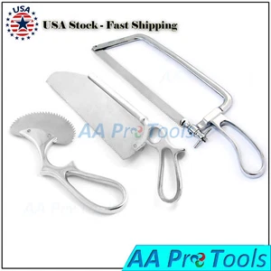 Knochensäge klein mittel groß 3-teiliges Set Set Chirurgie Orthopädie Tierarzt NEU - Bild 1 von 1