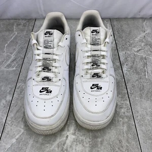 Nike Air Force 1 Double Air Added Shoes Men's Size 12 White Black Low CJ1379-100 - Picture 1 of 9