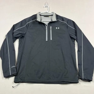 Under Armour Storm Black Softshell Full Zip Jacket Mens Large L - Picture 1 of 15
