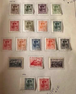 LUXEMBOURG 1921-22 MINT HINGED ON ALBUM PAGE 19518 - Picture 1 of 1