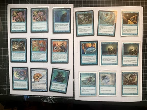 MTG - Lot of 200+ Blue Cards - 160+ Common and 35+ Uncommon - MP-NM - Early 2000 - Picture 1 of 15