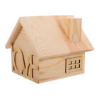 Wooden Band Saving Container Unfinished Piggy Bank House Shape Change