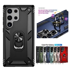 For Samsung S24 Ultra S23 S22 Plus S21 Note20 S8 Magnetic Ring Stand Rugged Case - Picture 1 of 30