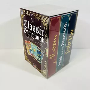 PUZZLE LIBRO DE CUENTOS 3 en 1 Set de Regalo Estantería Aladdin Peter Pan Jack Beanstalk - Imagen 1 de 6