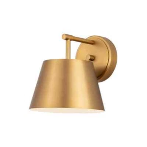 Z-Lite Lilly 8 in. 1-Light Modern Gold Wall Sconce with Modern Gold Steel Shade - Picture 1 of 8