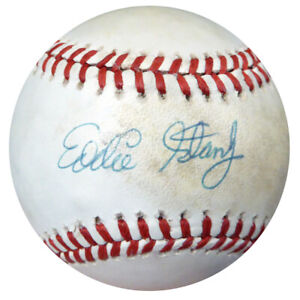 Eddie Stanky Autographed Official NL Baseball Brooklyn Dodgers JSA #P01703
