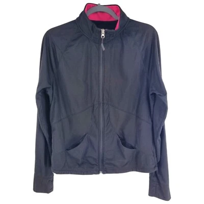 Chaqueta deportiva Danskin para mujer negra/rosa manga larga ropa deportiva talla XL Foto 1 de 4