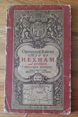Ordnance Survey One Inch 3rd Edition Map, Sheet 6, Hexham. 1907 • 3.93$