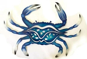Large Crab Metal Hanging Wall Art Coastal Sculpture Home Garden *80 cm* - Picture 1 of 7