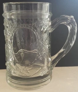 Vintage Pressed Glass Mug Grape Vine Pattern Design - Picture 1 of 8