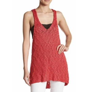 NWT Free People Chevron Knit Tank Top Tunic Racerback V-Neck  Sleeves Sz S - Picture 1 of 10