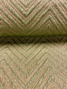 Designer Sage Green Taupe Herringbone Flax Chevron Linen Upholstery Fabric STA 3 - Picture 1 of 5