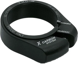 Morsetto reggisella bici Bianchi Miche X-Carbon lega di carbonio 35,2 - 35,6 mm nero 29g - Foto 1 di 2