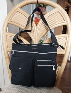 Baggallini Umhängetasche Schultertasche Handtasche Tasche Reise schwarz Reißverschlusstaschen - Bild 1 von 7