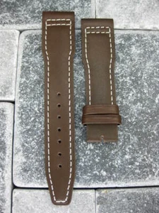 Nueva correa de cuero de becerro de 20 mm correa de reloj marrón IWC Pilot Spitfire Top Gun blanca - Imagen 1 de 5