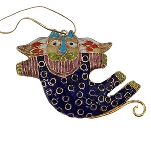 Laurel Burch Cloisonne Cat Angel Ornament Vintage Art Bella Casa Ganz Colorful - Picture 1 of 4