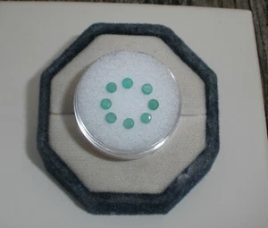 8 Colombian emerald round loose faceted natural gems 3mm each - Picture 1 of 5