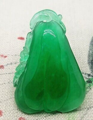 Chinese Green Jadeite Jade Handwork Collectible Jade Melons Pendant WH! • 0.01$