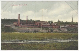 1909 Everett, Washington - Bergbau Erzschmelze - Vintage Postkarte - Bild 1 von 2