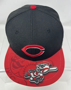 New Era 59Fifty Cincinnati Reds Mr Redlegs Men's Fitted Red Black Hat Cap 7 5/8 - Picture 1 of 11