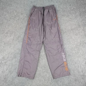 VTG Nike Pants Boys XL Gray Orange Windbreaker Track Ankle Zip Elite Youth Y2K - Picture 1 of 17
