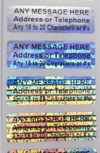 SV625c 500 CUSTOM Print Hologram Security Labels Stickers .625" x 2" - Picture 1 of 9