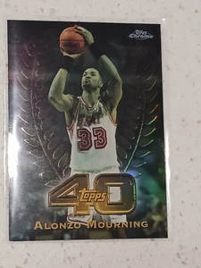 1997-98 Topps Chrome Alonzo Mourning Topps 40 Refractor #T40-37 Miami Heat - Picture 1 of 2