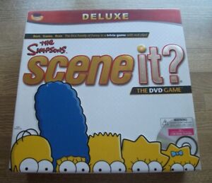 100% Complete The Simpsons Deluxe Scene It DVD Board Game VGC Xmas Family Fun