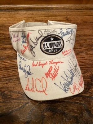 MultiSigned U.S. Women's Open Prairie Dunes 2002 visor cap hat LPGA - Image 1 of 4
