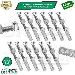 12 Pcs Matrix Tofflemire Straight Retainer Universal Bands Dental Instruments - Picture 1 of 7