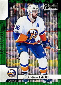2017-18 O-Pee-Chee Platinum Emerald Surge Card of Andrew Ladd 10/10 (17-18) - Picture 1 of 2