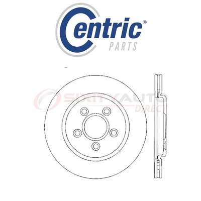 Centric Drilled Slotted Disc Brake Rotor for 2004-2005 Jaguar XJ8 4.2L V8 - up — 第 1/4 张图片