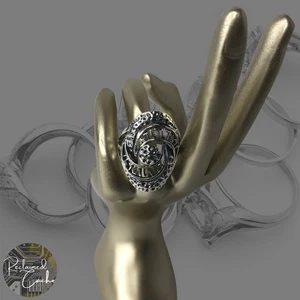 The Jewelry Stash Damen langer Boho silberfarben Legierung Ring Accessoire Größe 10 - Bild 1 von 6