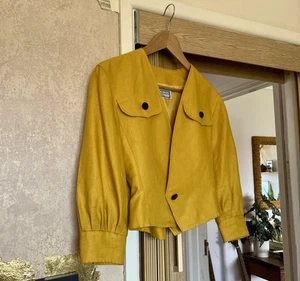 Yves Saint Laurent Vintage Yellow Tailored Jacket - Size S / 38 - Picture 1 of 6