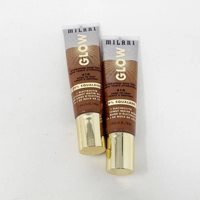 Lote de 2 Milani Brillo Hidratante Piel Tinte 410 Oscuro a Profundo NUEVO Sellado Foto 1 de 3