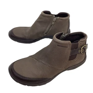 Merrell Dassie Zip Chelsea Womens 7 Leather Ankle Boots Char Brown - Picture 1 of 13