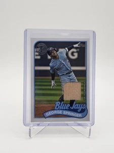 2024 Topps Serie 1 - 1989 Topps Reliquias de Béisbol George Springer #89BR-GS (MEM) - Imagen 1 de 2