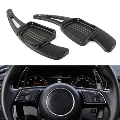 For Audi A3 A4L A5 A6L S3 S4 Q2 Q7 Black Steering Wheel Shift Shifter Paddle Pad - Image 1 of 4