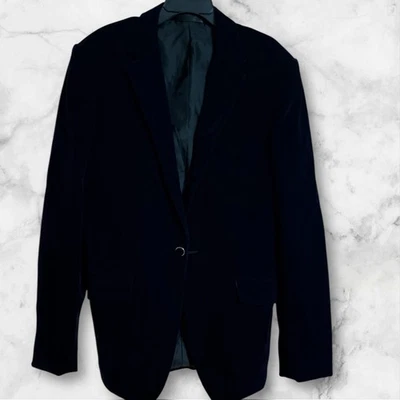 Chaqueta Blazer Bagozza Milan Super 200's Azul Marino Velevt Talla 40 EE. UU. Foto 1 de 4