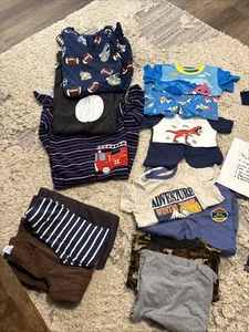 Lote de pijamas talla 4 5 6 T niño pequeño 3 patas pijamas manga larga y corta NIÑOS - Imagen 1 de 3