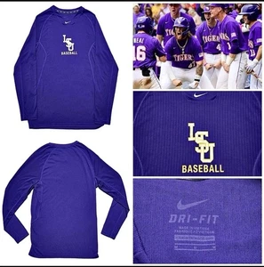 LSU Tigers Team Issued Baseball Game Shirt Travel Player # M Rare Nike - Picture 1 of 1