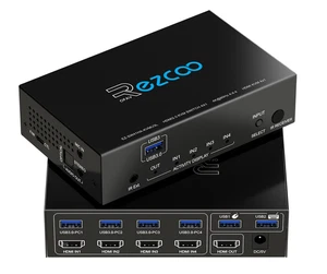 Commutateur KVM EZCOO HDMI 2.0 4x1 USB3 4k@60hz - Photo 1/1