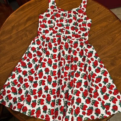 Belle Pogue Strawberry Sundress Womens XL - Image 1 of 4