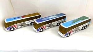 NYC Bus w/Statue Liberty, Empire St Building or Freedom Tower -Pull Back Action - Picture 1 of 11