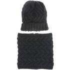 Unisex Winter Beanie Hat and Scarf Fleece Lining Warm Knitted Caps Men Women Kid