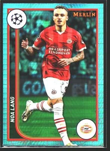2023-24 Merlin Chrome UEFA Noa Lang #99 Aqua Prism Refractor - Picture 1 of 2