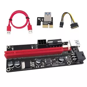Carte élévatrice PCI-E 6 broches 1x à 16x USB - Pack de 6 ! - Stock UK - Photo 1/6