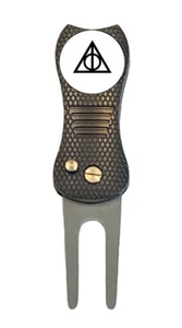 Harry Potter Deathly Hallows Golf Ball Marker + Switchblade Divot Tool - Picture 1 of 2